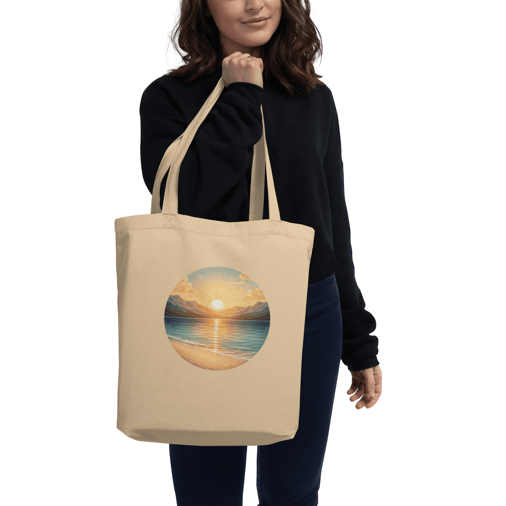 Solace Tote hanging on a wall